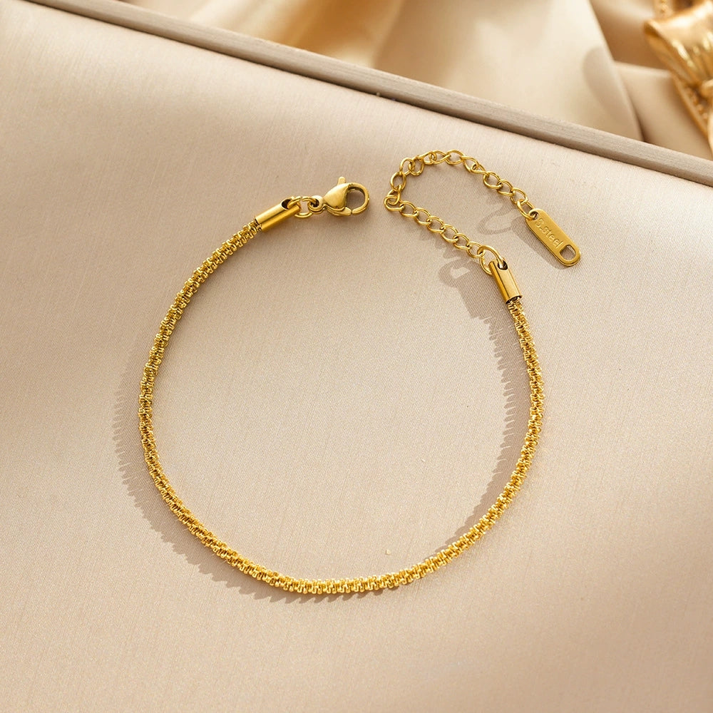 Textured Beaded Chain Bracelet