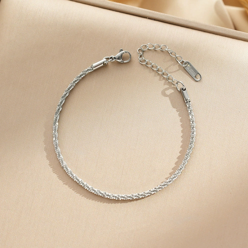 Textured Beaded Chain Bracelet