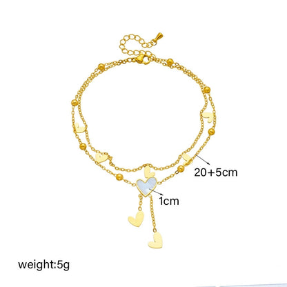 Heartstring Layered Anklet