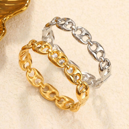 Puffed Link Chain Bracelet