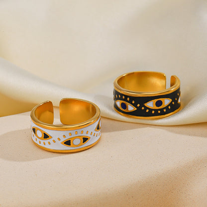 Black Celestial Evil Eye Ring