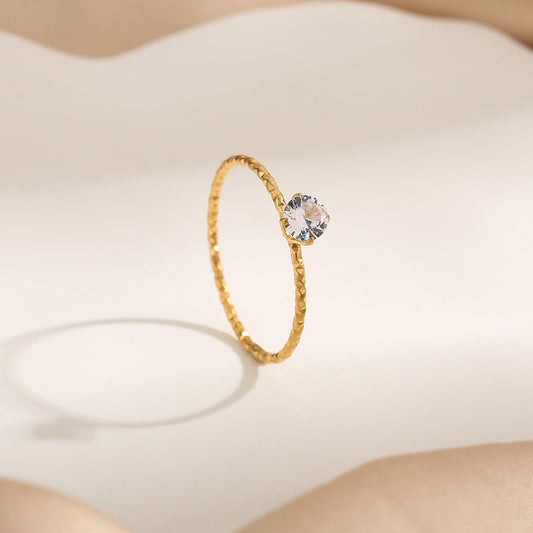 Sweet Crystal Drop Ring