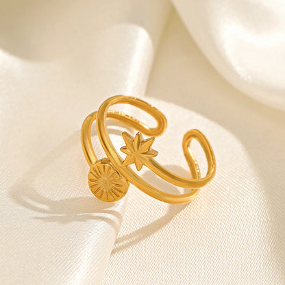 Sun and Star Wrap Ring