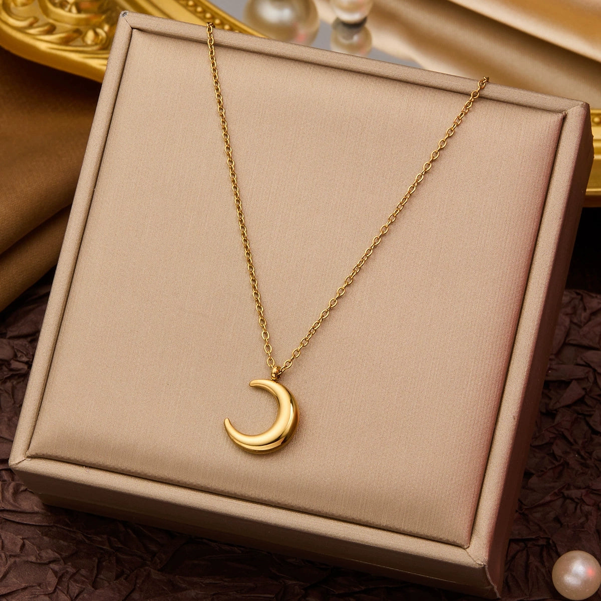 Moon & Stars Lariat Necklace