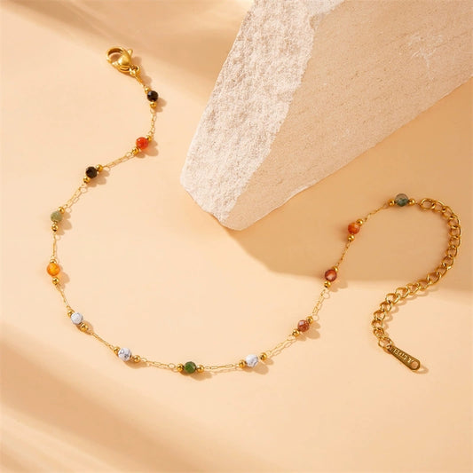 Rainbow Charm Anklet