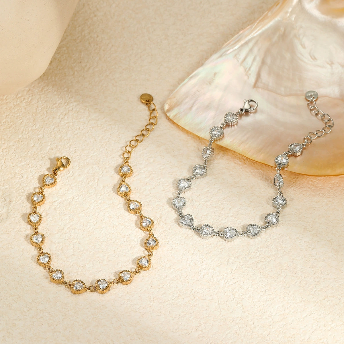 Sparkling Heart Bracelet