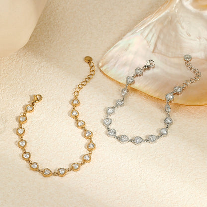 Sparkling Heart Bracelet