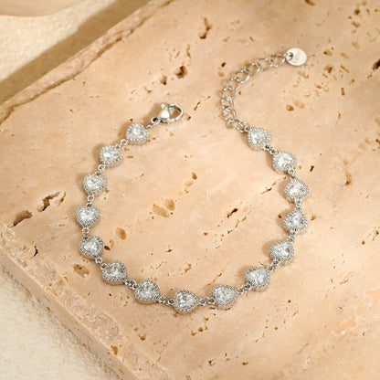 Sparkling Heart Bracelet