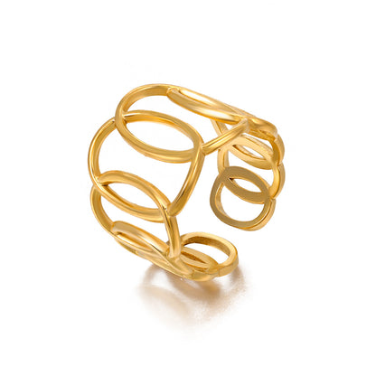Golden Labyrinth Ring