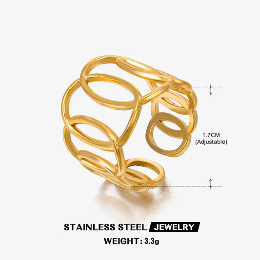 Golden Labyrinth Ring