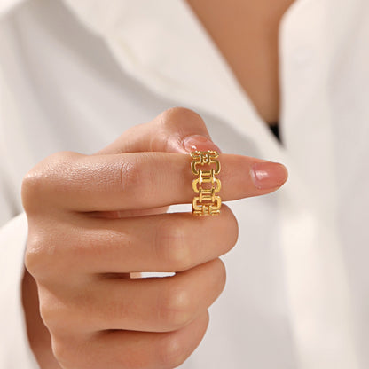 Golden Grid Ring