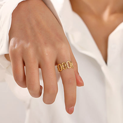 Golden Grid Ring