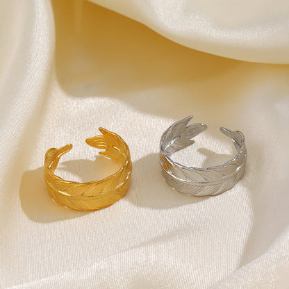 Golden Feather Ring