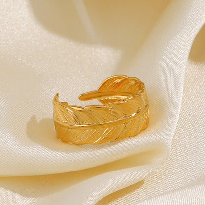 Golden Feather Ring