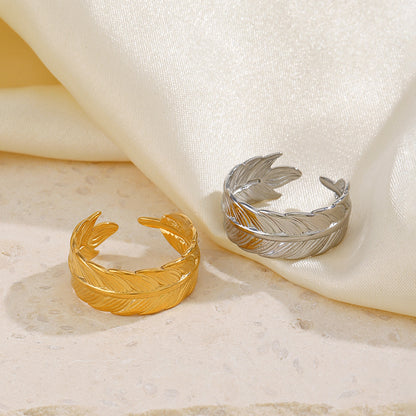 Golden Feather Ring