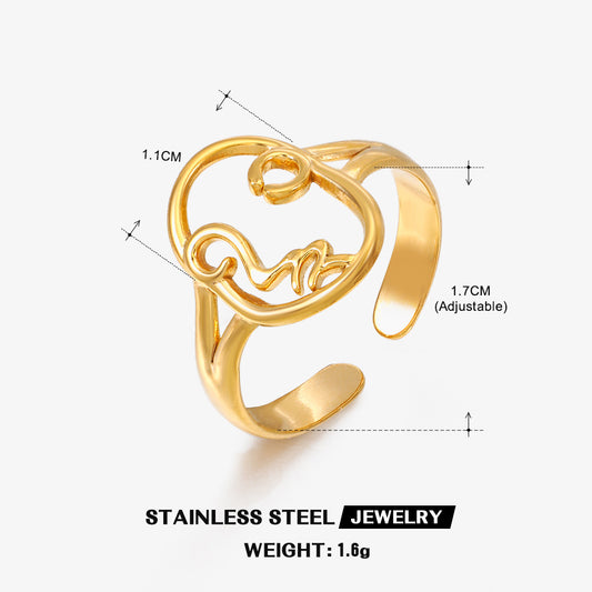 Portrait Silhouette Ring