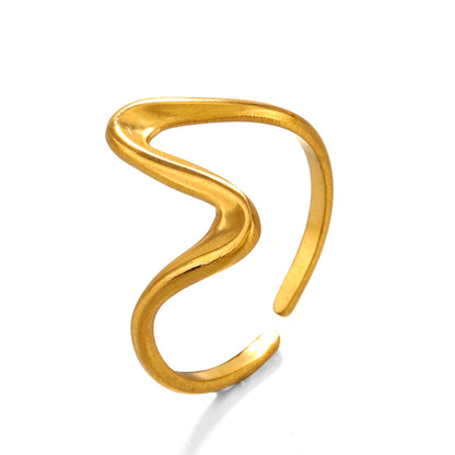 Modern Gold Abstract Ring – Sculptural & Timeless