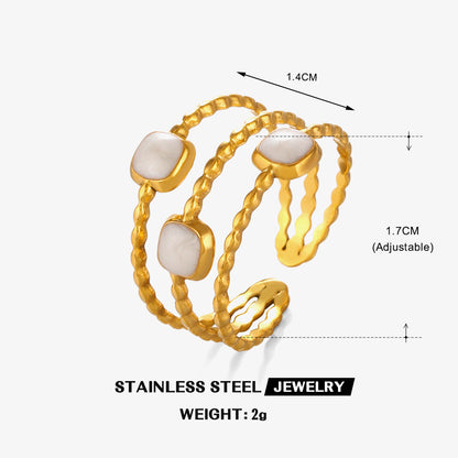 Rope and Pearl Ring