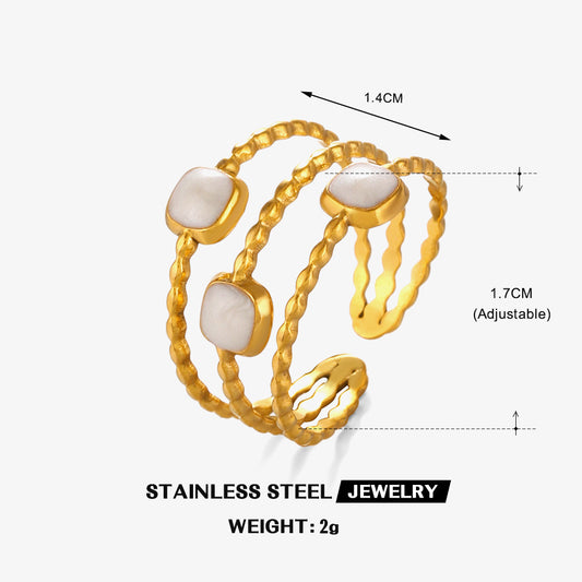 Rope and Pearl Ring