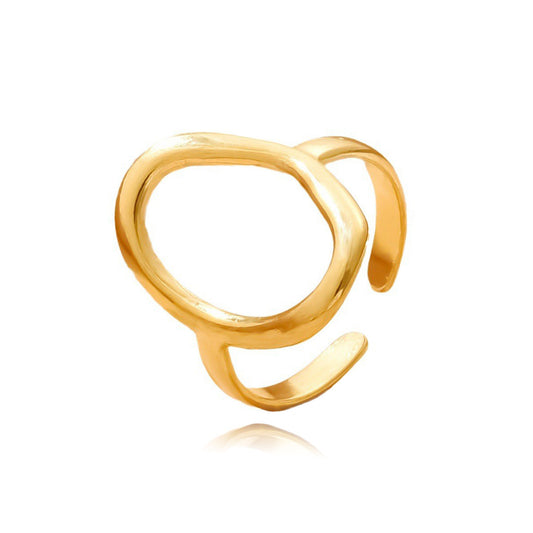 Minimalist Gold Open Circle Ring – Effortless & Elegant