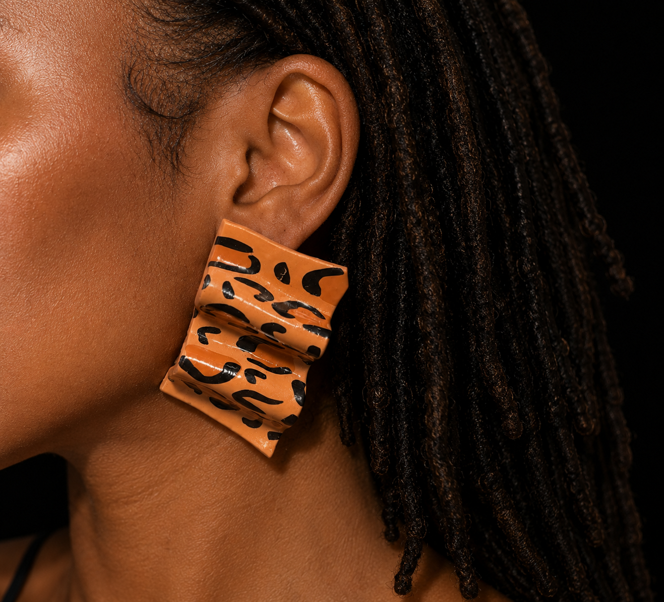 Wild Wave Leopard Statement Earrings