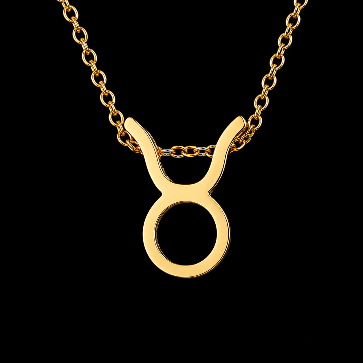 Gold Stainless Steel Zodiac Symbol Necklace – Adjustable & Timeless