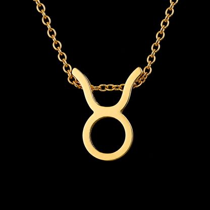 Gold Stainless Steel Zodiac Symbol Necklace – Adjustable & Timeless