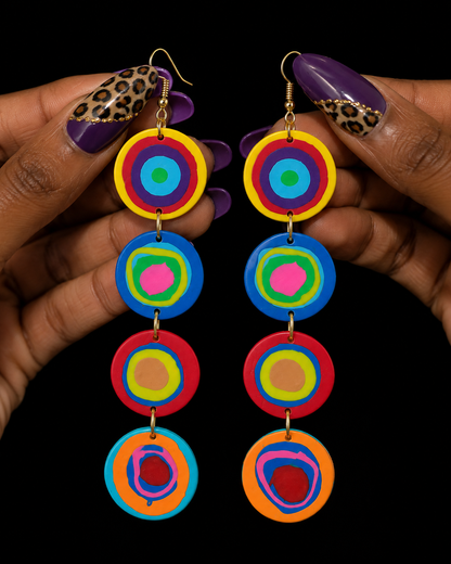 Abstract Circles Drop Earrings