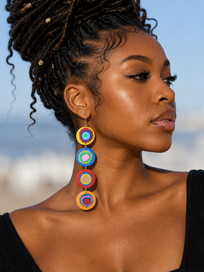 Abstract Circles Drop Earrings