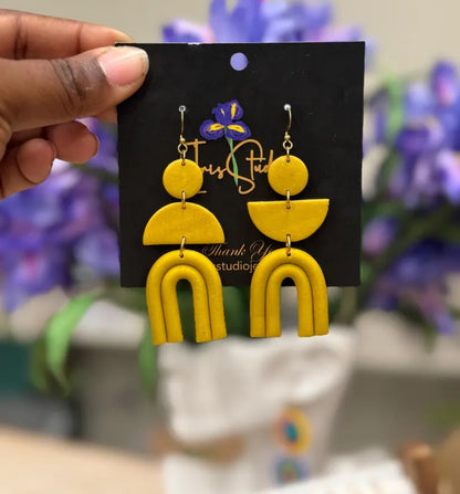 Handmade Golden Arches Earrings