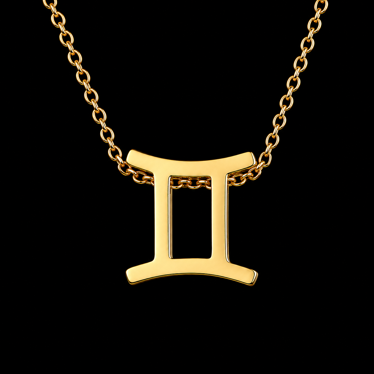 Gold Stainless Steel Zodiac Symbol Necklace – Adjustable & Timeless