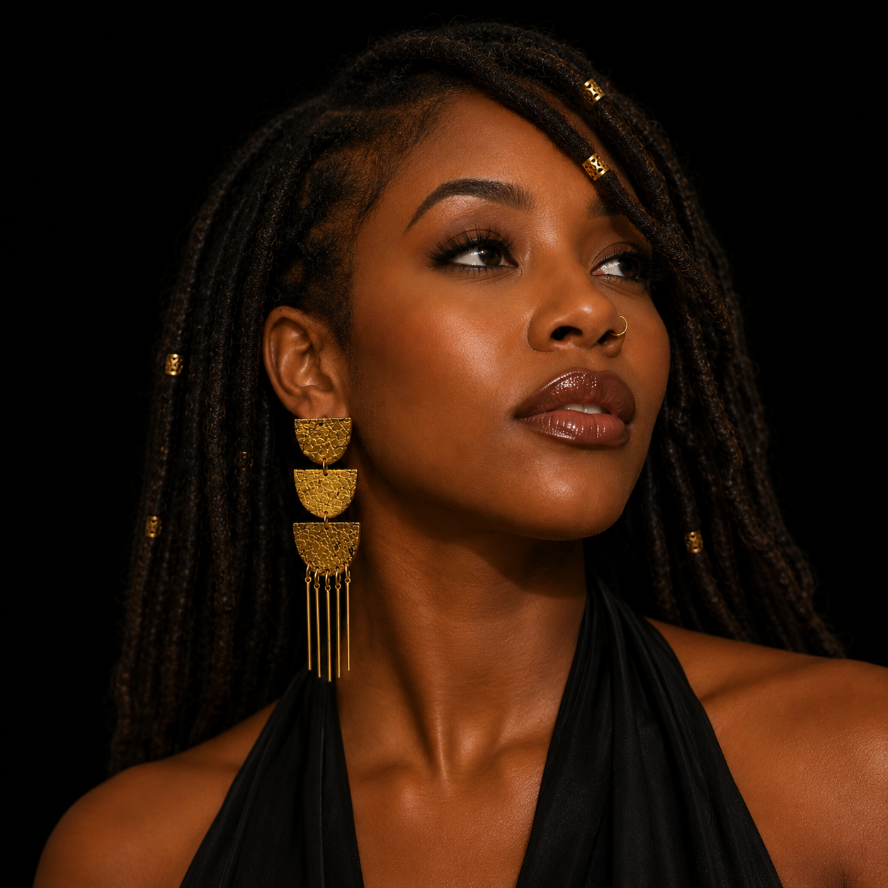 Gilded Fringe Drops