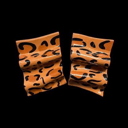 Wild Wave Leopard Statement Earrings