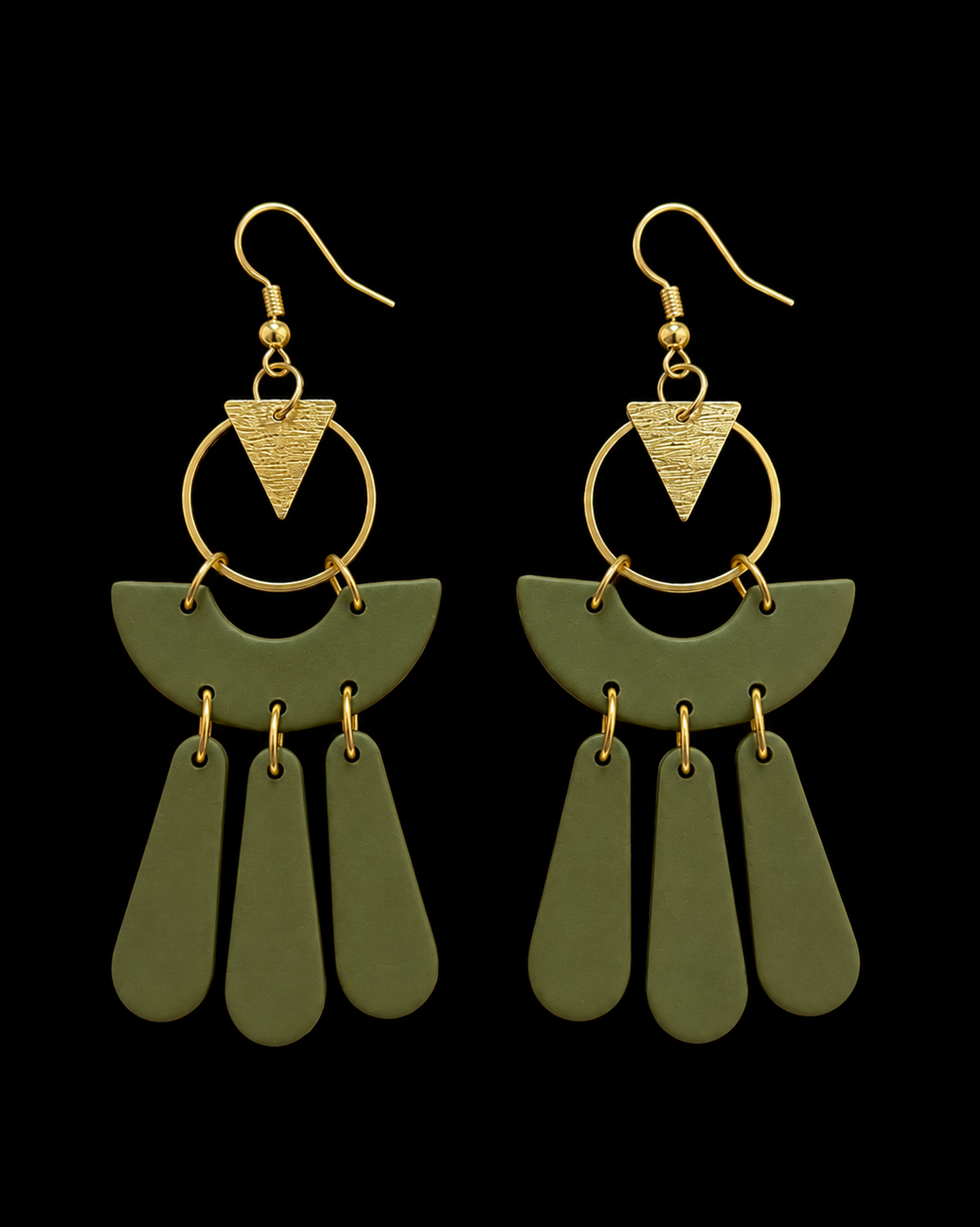 Boho Fringe Chandelier Earrings - Handmade Statement Jewelry