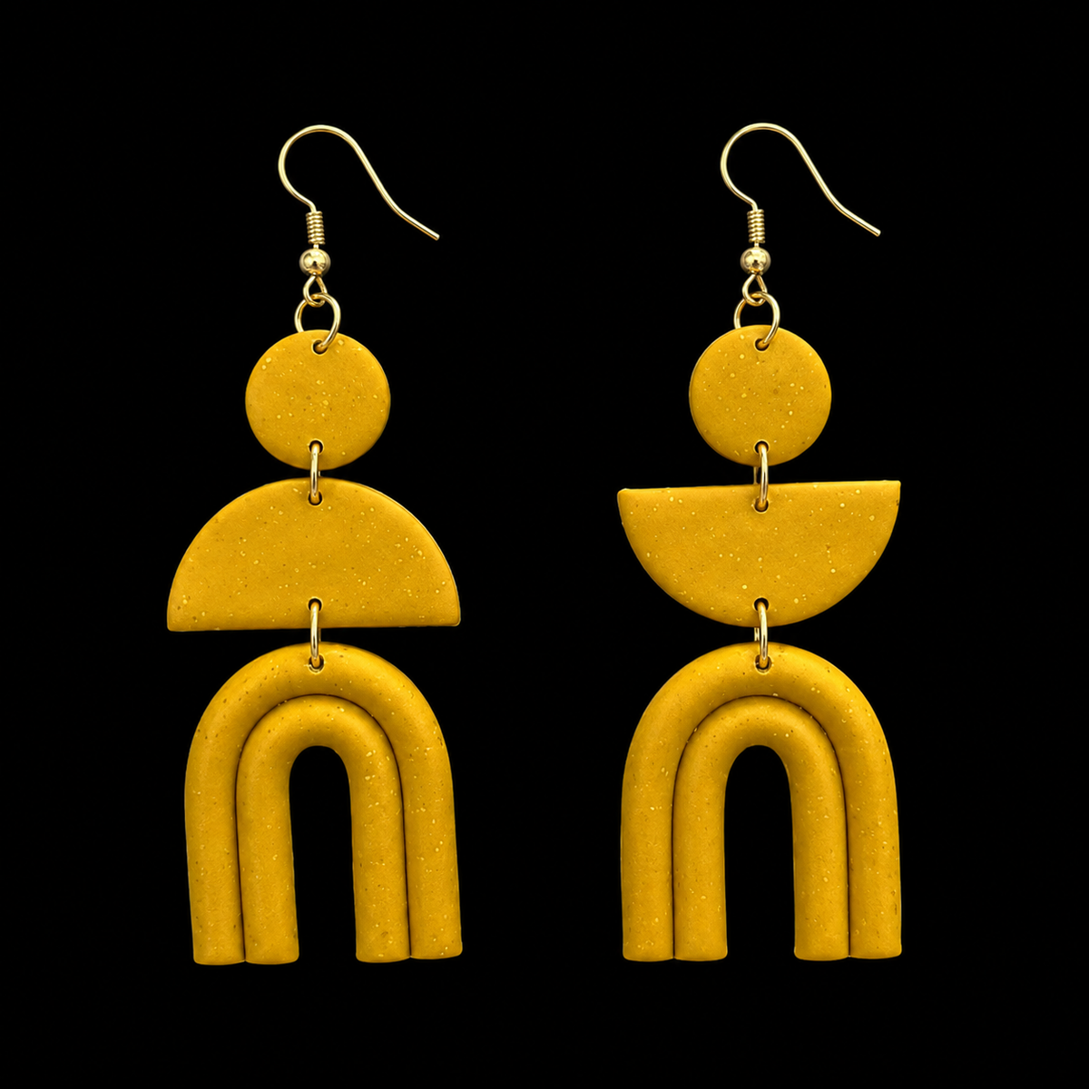 Handmade Golden Arches Earrings