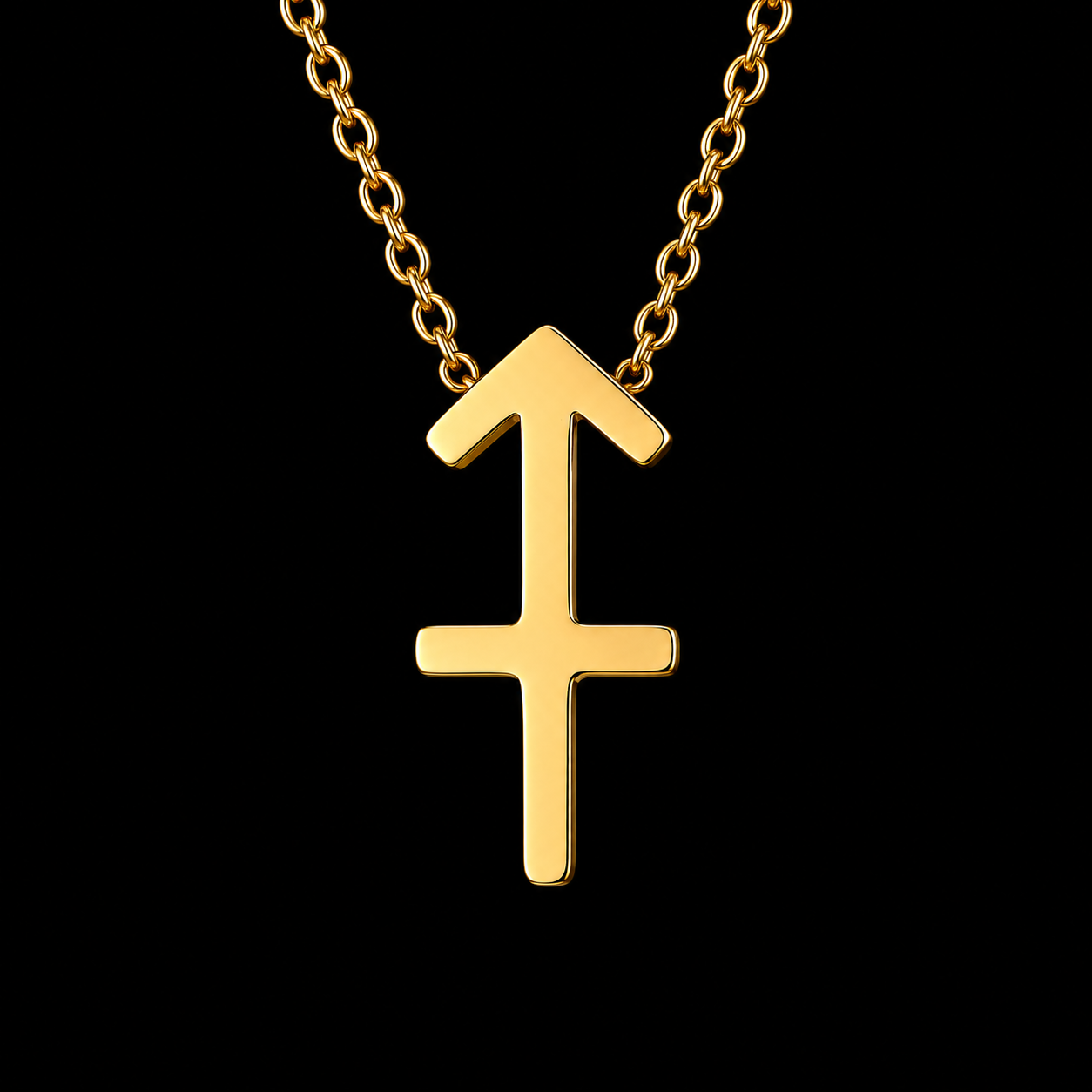 Gold Stainless Steel Zodiac Symbol Necklace – Adjustable & Timeless