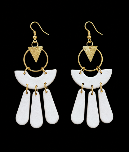 Boho Fringe Chandelier Earrings - Handmade Statement Jewelry