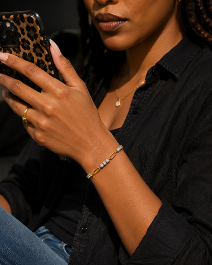 Modern Link Bracelet | Waterproof Stainless Steel | Tarnish Resistant | Hypoallergenic