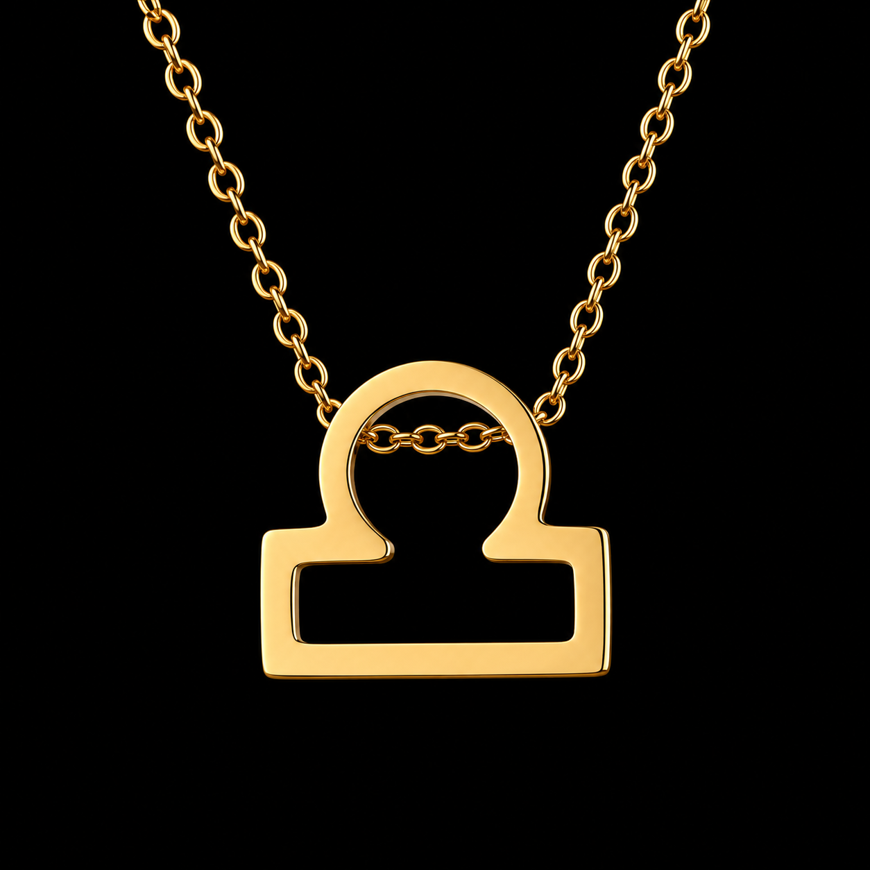 Gold Stainless Steel Zodiac Symbol Necklace – Adjustable & Timeless