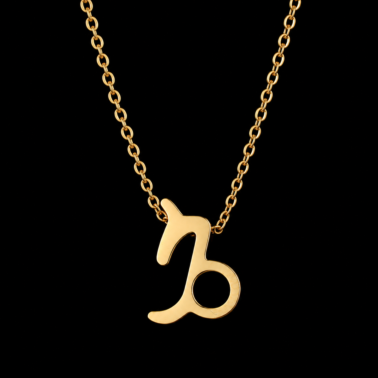 Gold Stainless Steel Zodiac Symbol Necklace – Adjustable & Timeless