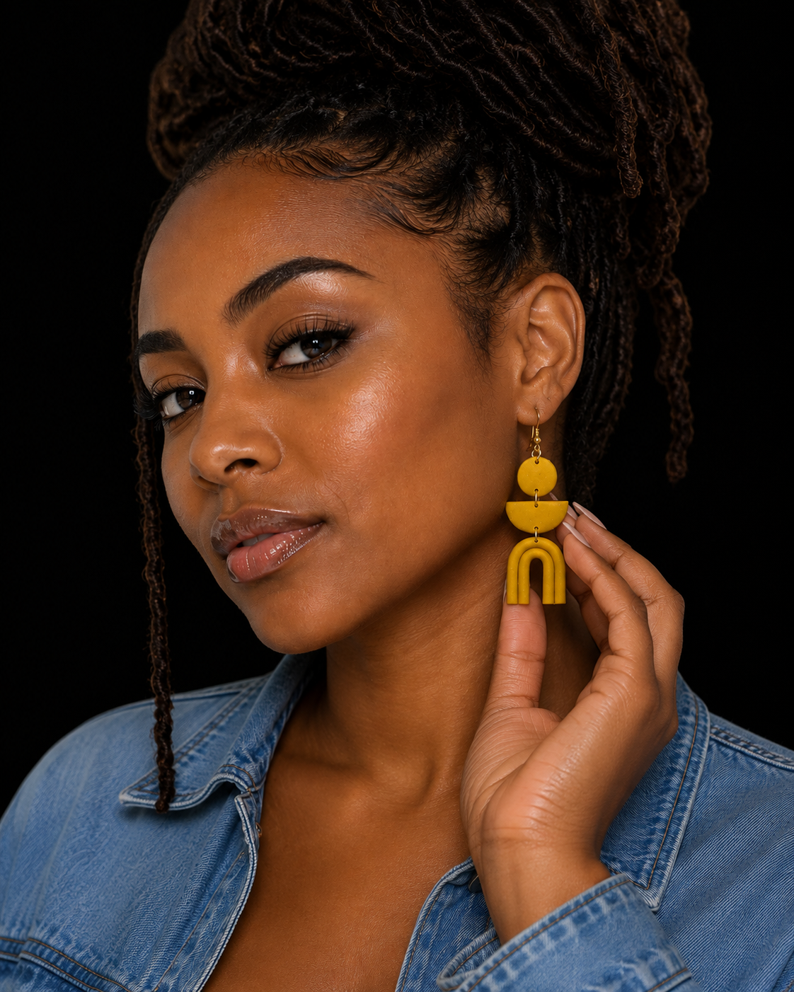 Handmade Golden Arches Earrings