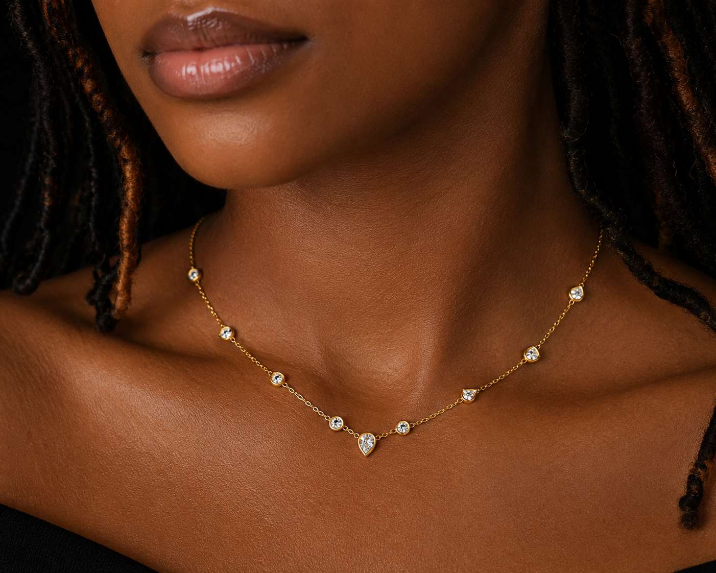 Teardrop Stone Necklace