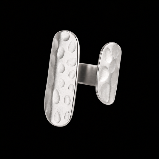 Dotted Bar Ring | Stainless Steel | Tarnish Resistant | Hypoallergenic