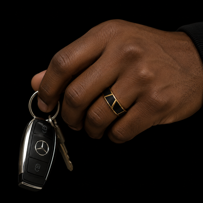 Contrast Band Ring | Waterproof Stainless Steel | Tarnish Resistant | Hypoallergenic
