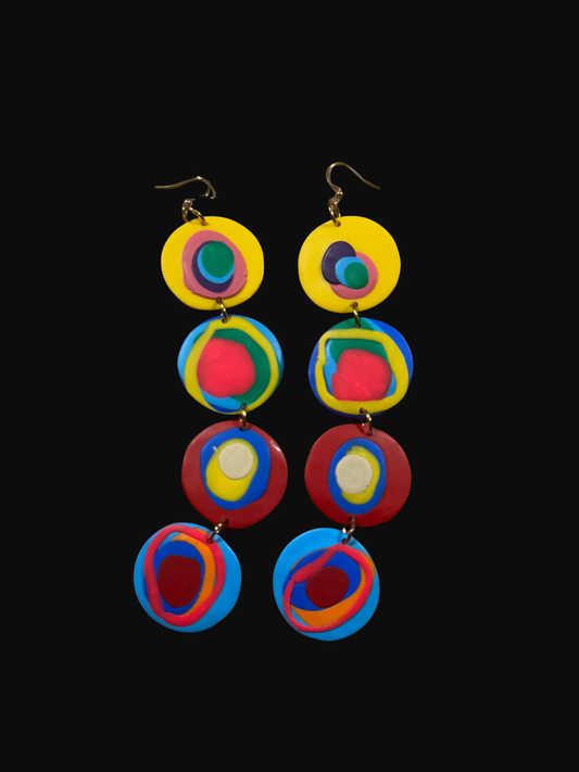 Abstract Circles Drop Earrings