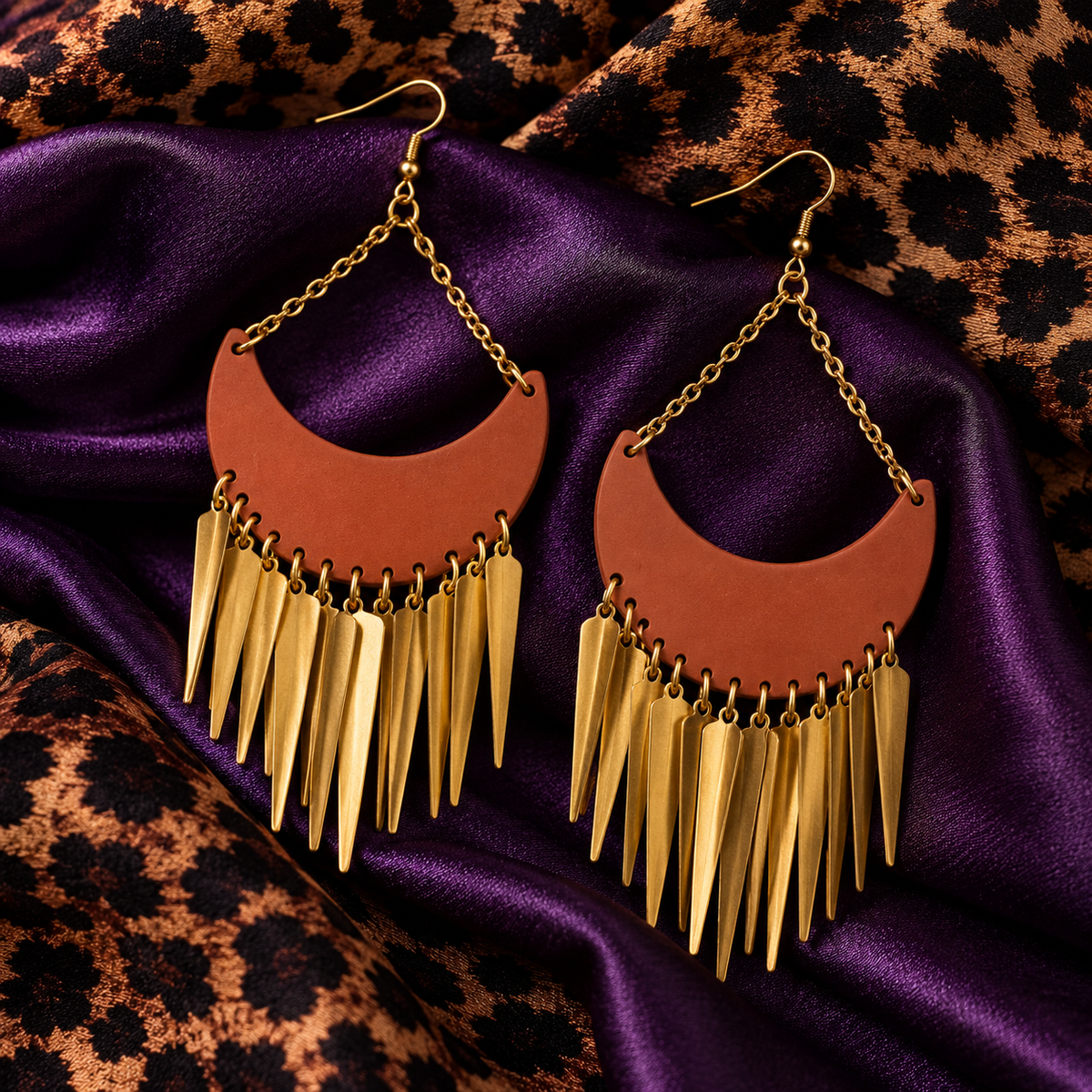 Terra Statement Earrings – Handmade Polymer Clay Dangles
