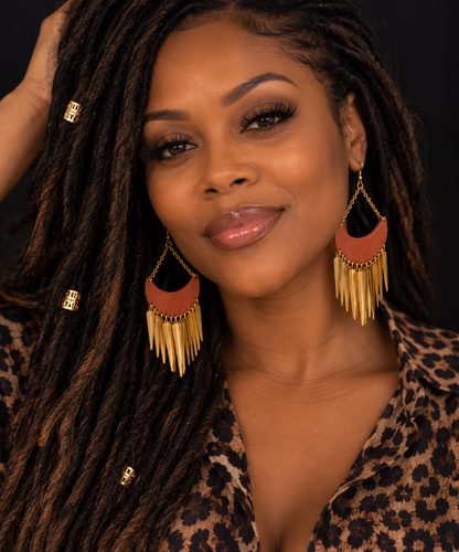 Terra Statement Earrings – Handmade Polymer Clay Dangles