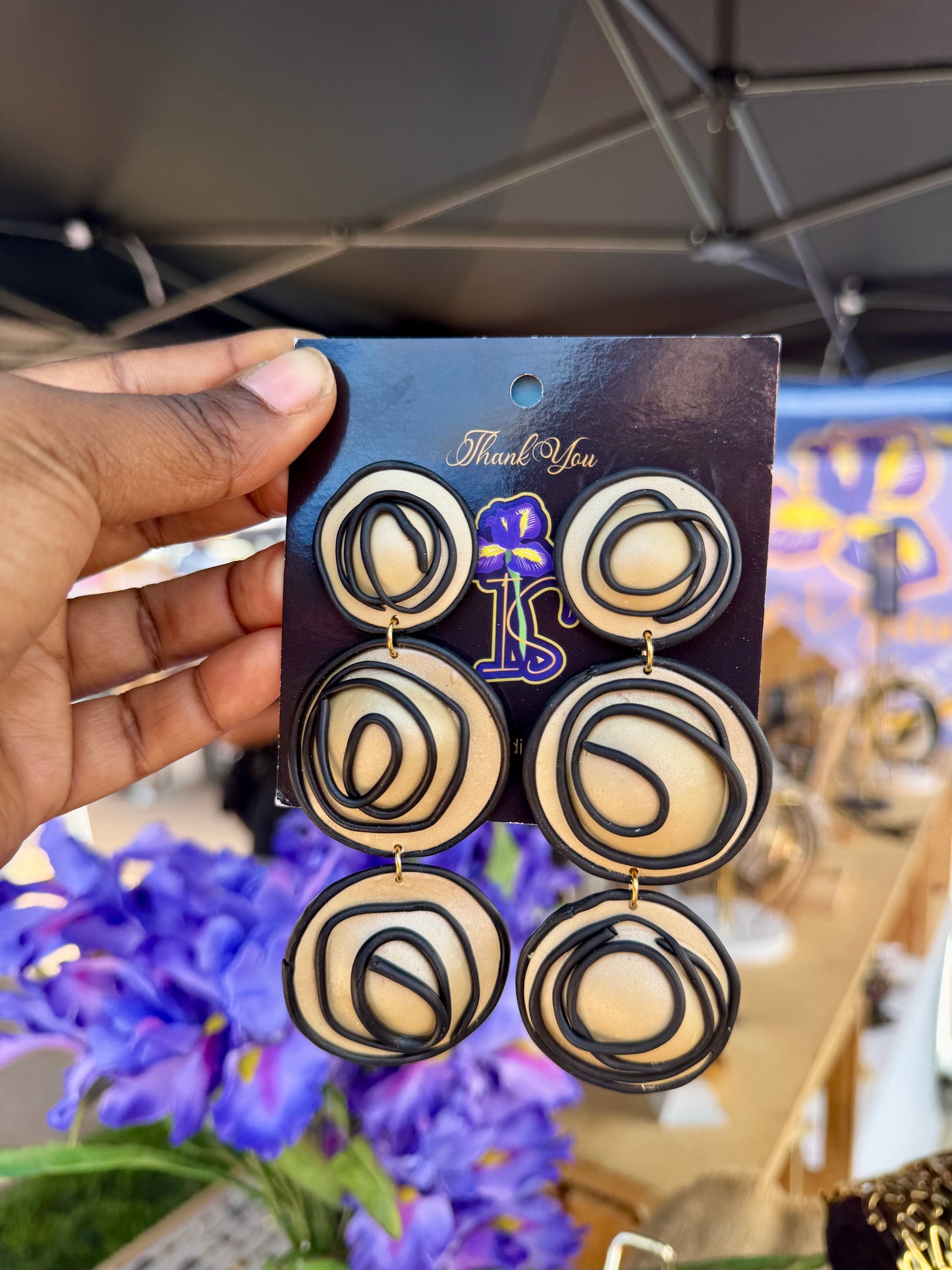 Midnight Whirl Earrings