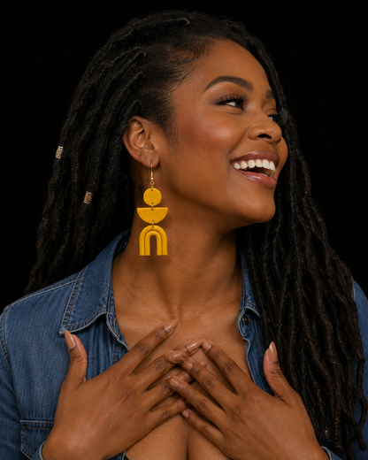 Handmade Golden Arches Earrings