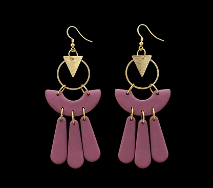 Boho Fringe Chandelier Earrings - Handmade Statement Jewelry